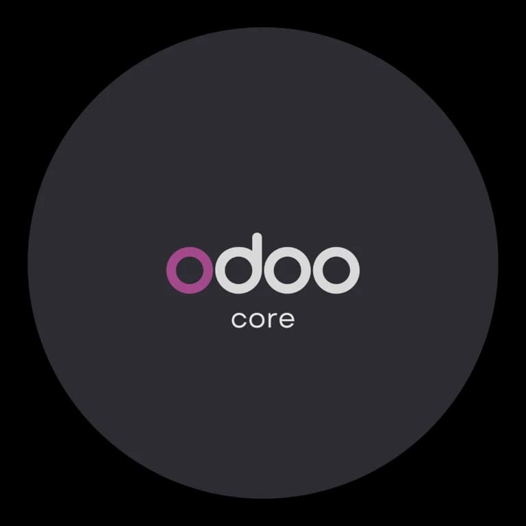 Diagrama: Odoo Core como un único círculo, el núcleo del sistema